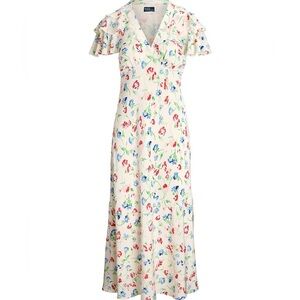 Polo Ralph Lauren Lauren Nime Vintage Daisy Silk Dress